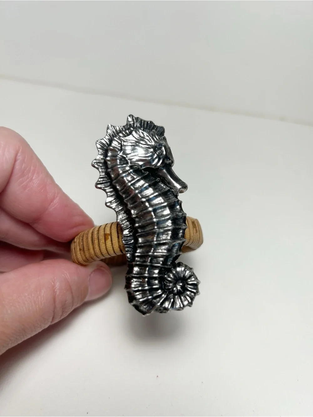 Sea Turtle & Seahorse Napkin Rings - Silver Toned Animal Coastal Set EUC